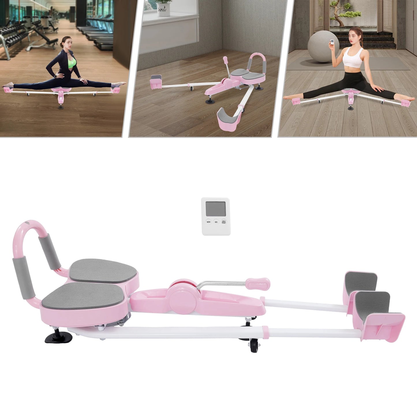 180° Adjustable Leg Stretch Machine 7-Position Fitness Stretcher/for Dance/Yoga/Sports Durable Steel & ABS Frame