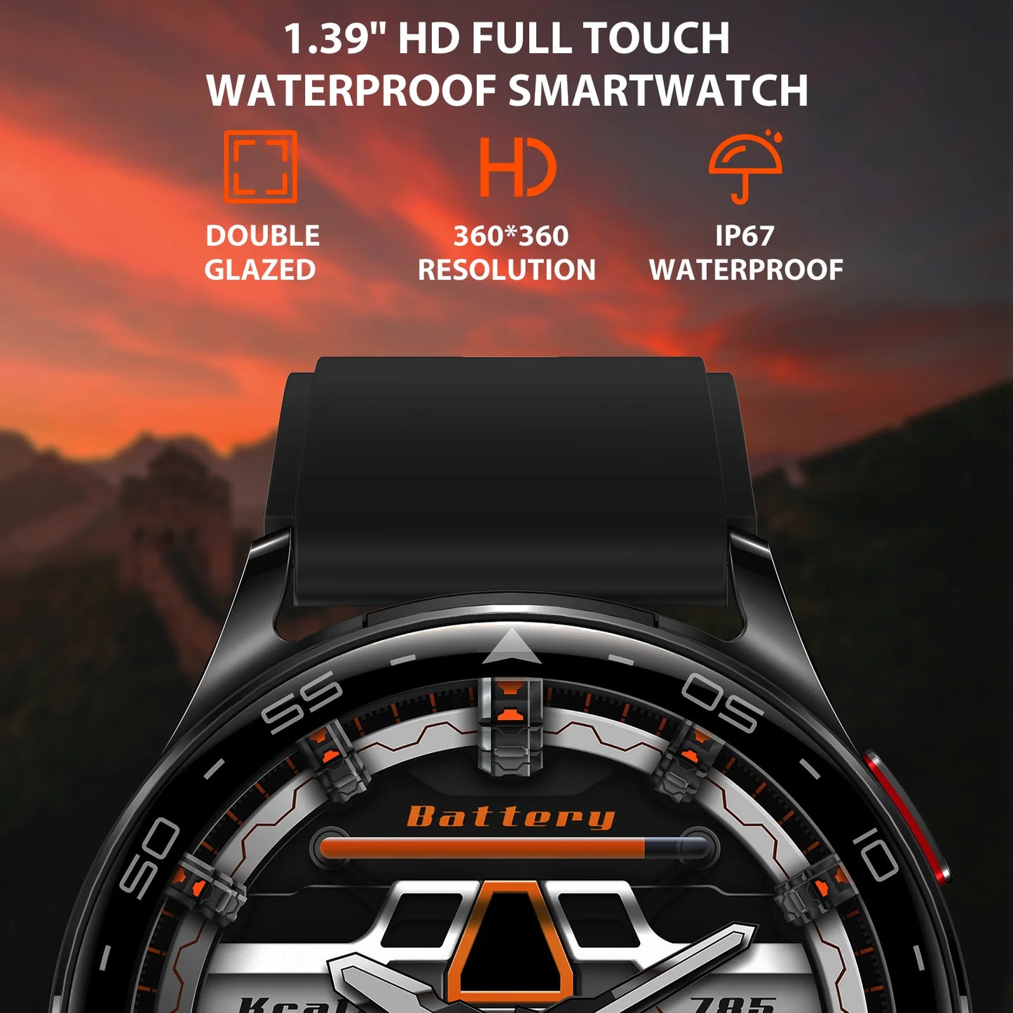 EIGIIIS Smart Watch with Earbuds1.39"HD Fitness Watch with Heart Rate/Blood Oxygen Sleep Tracker 2 in1 Bluetooth for iOS Android