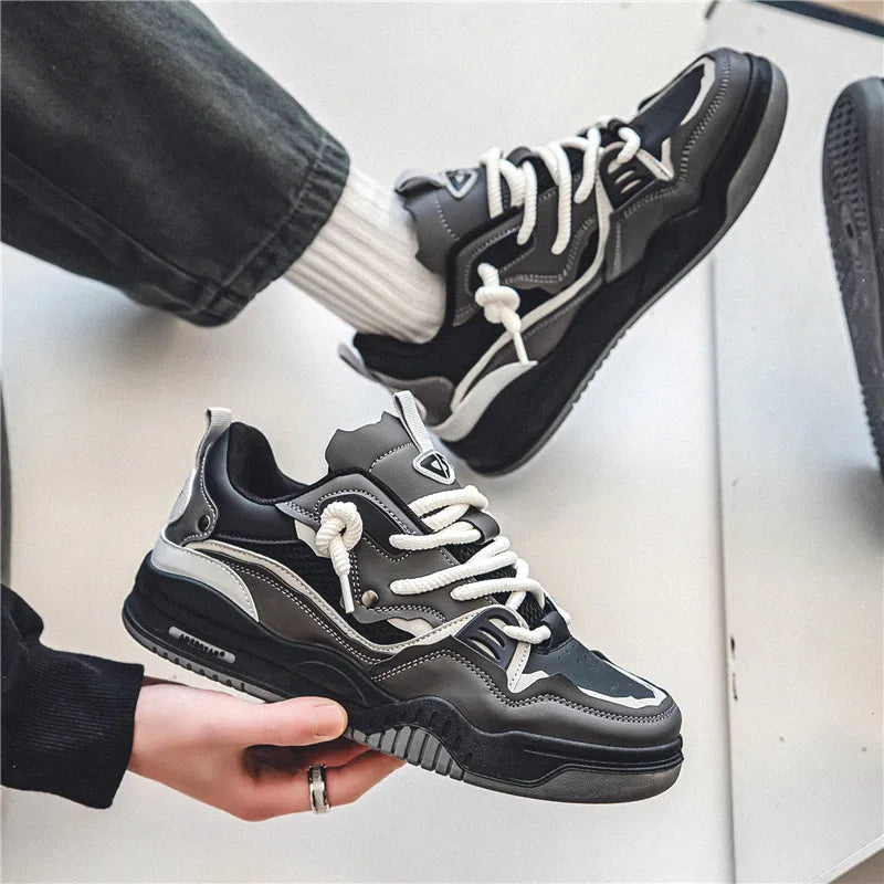 Men's shoes four seasons of the new style students/retro platform leisure sports shoes