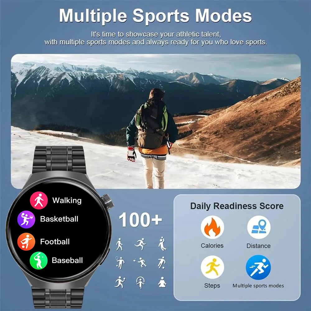 SENBONO Men's Smart Watch Heart Rate Blood Oxygen Monitor/Bluetooth Call Multiple Sport Modes Voice Assistant Smartwatch for Men