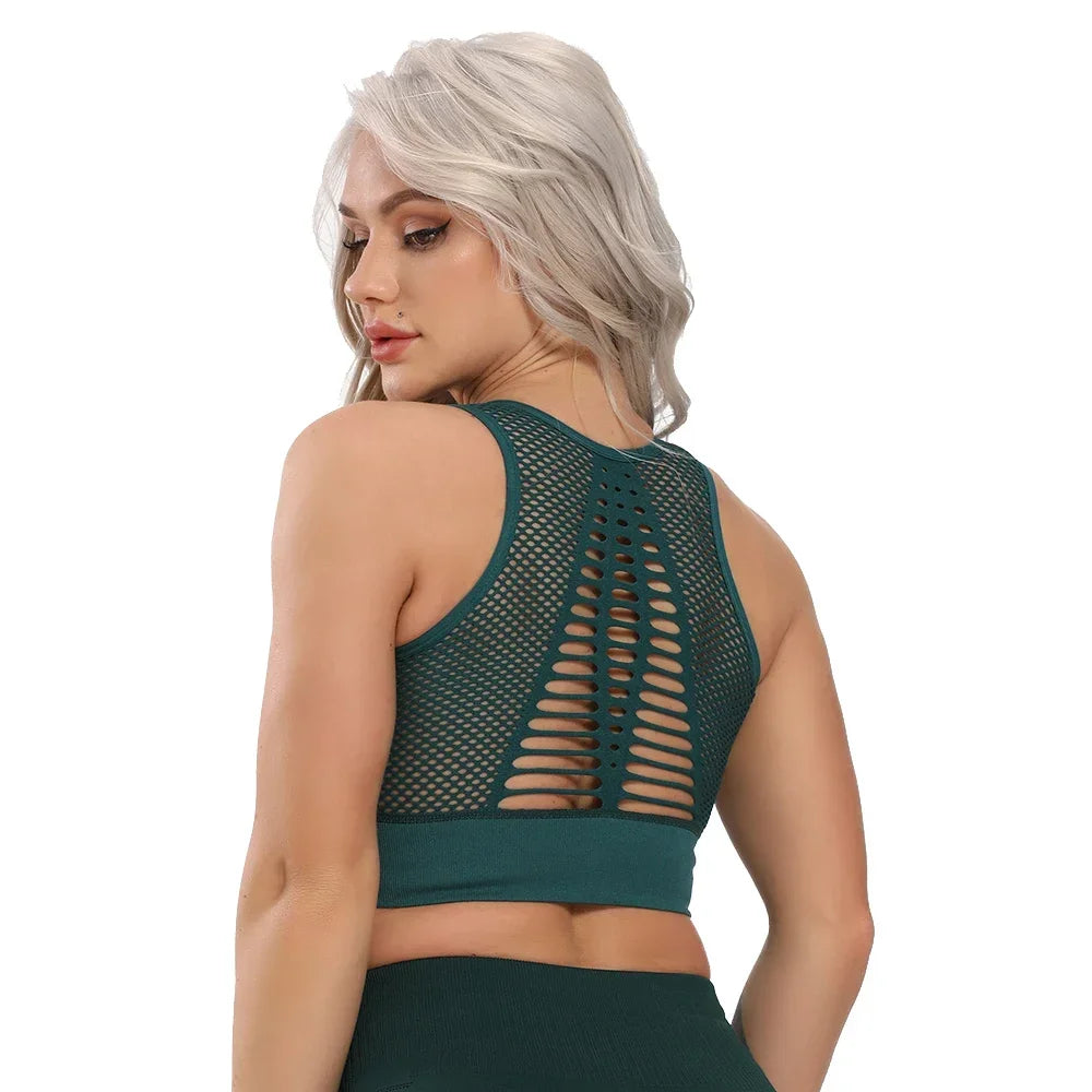 Hot Fitness Women's T-shirts Workout Sports Bra Yoga Vest Backless/Solid Quick Dry Running Gym Sport bra Yoga Shirts Tank Top
