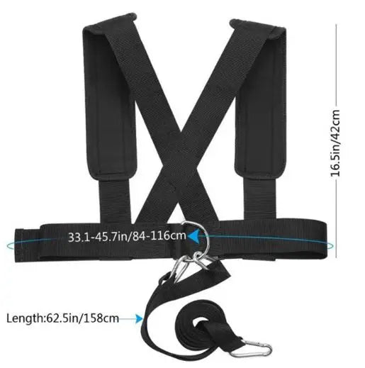 Sled Harness Sprinters Speed X Back Vest, Resistance Bands/Tire Towing Blet, Weight-Bearing Fitness Equipment