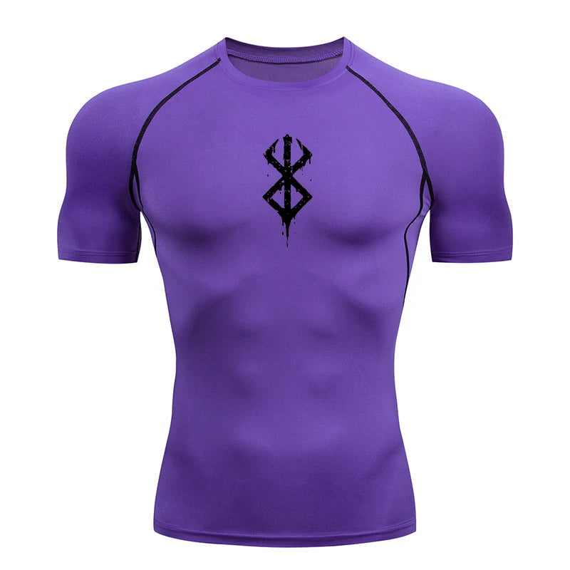 Summer Sports Tops Quick Dry Men's Compression Shirt Short Sleeve/Second Skin Gym Workout Short Fitness Running T-Shirt Men Wear