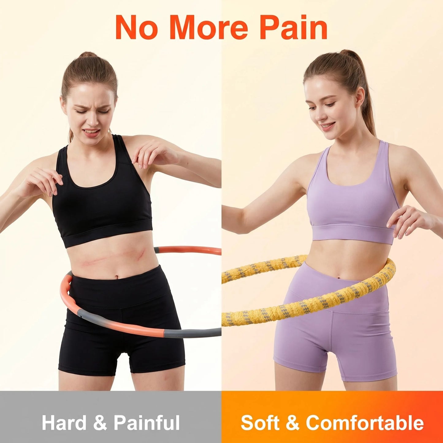 Fitness Circle Adult Pilates Circle with Soft Spring Foldable Fitness Circle/Silent Pilates Circle Waist-Friendly Design Full Wrap Fitness Circle