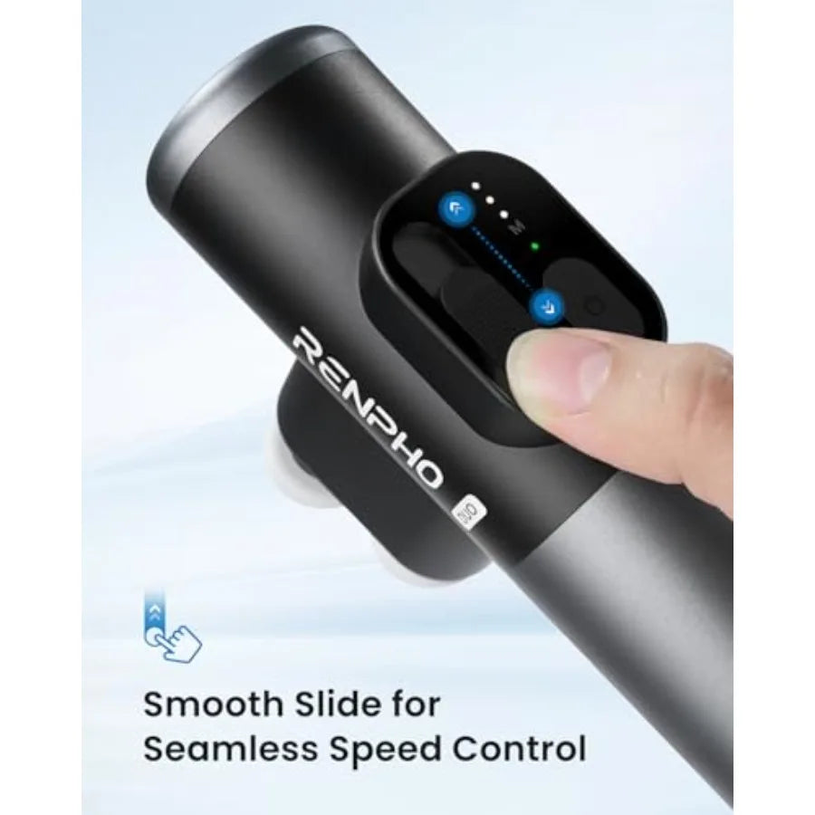 Mini Massage Gun with Double Heads Deep Tissue Percussion Massager/for Travel Use Silicone Casings 3 Modes