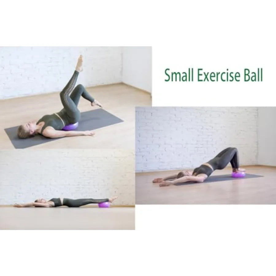 Small Exercise Ball Between Knees 6 inch Pilates Ball/with Needle Pump Mini Yoga Ball for Core Stability Workout Fitness