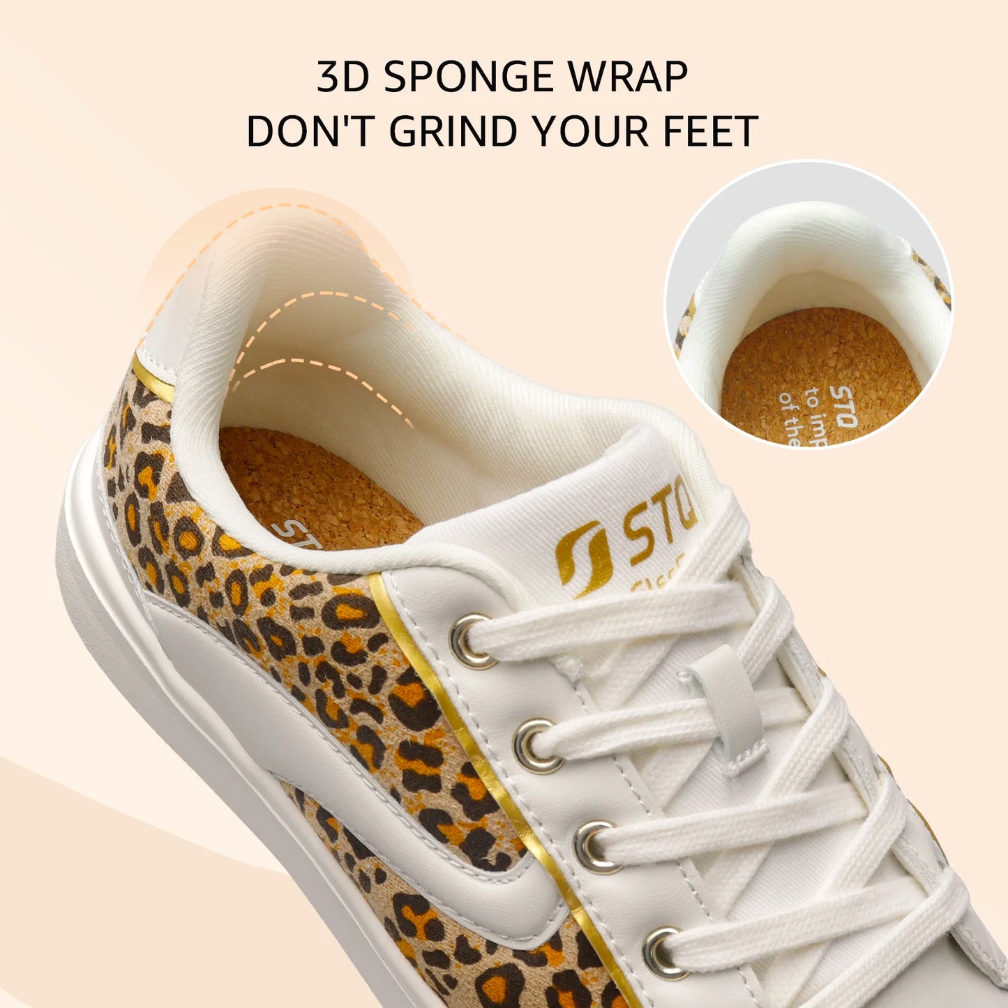 STQ Women Lace-up Fashion Sneakers Comfortable/Casual Shoes Lightweight Women Tennis Sneakers