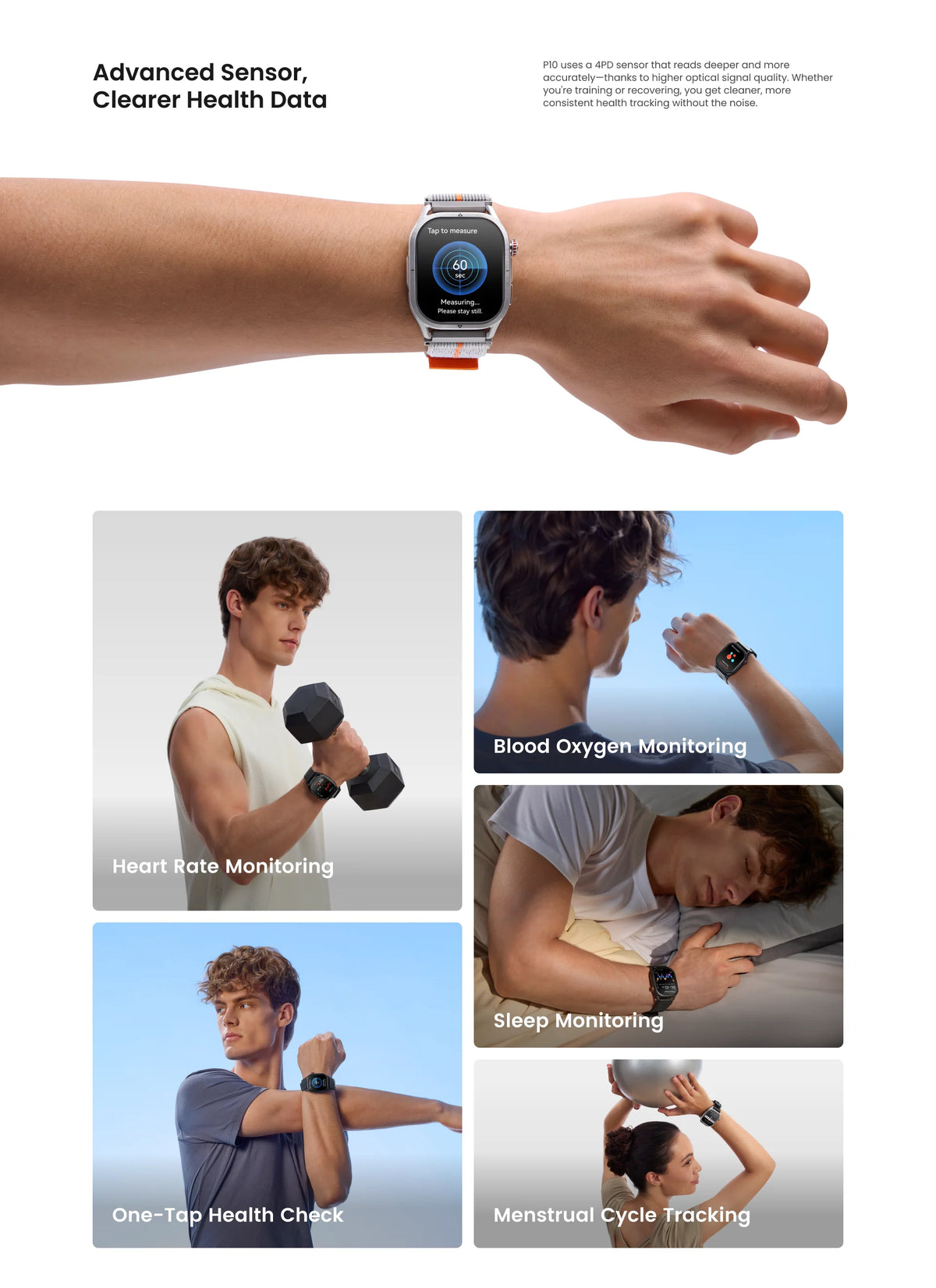 KOSPET MAGIC P10 GPS Smartwatch For Men Anti-Fingerprint AMOLED Screen/Dual-Band GNSS IP69K 5ATM Waterproof 180+ Sport Mode