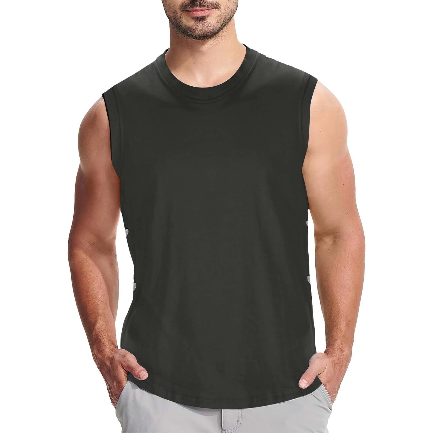 Sleeveless T-Shirt For Men Tank Top Men' Sleeveless Tank Top/Summer Cotton Thin Breasted Gym Tank Top Men