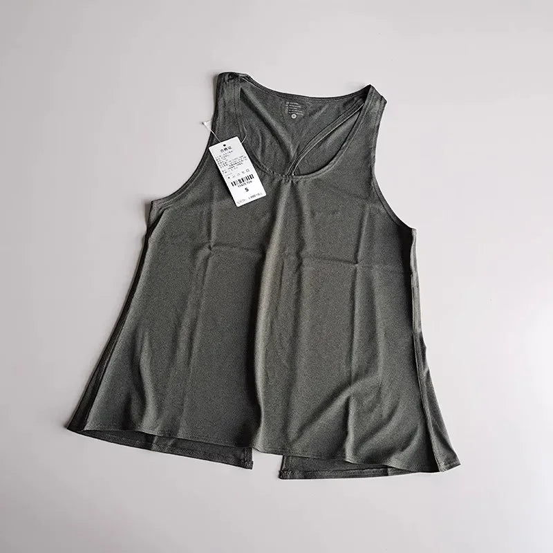 Women's Sleeveless Gym Shirts Tops Yoga Sports Vest Fitness/Loose Sport Shirts Female T-Shirts for Workout Exercise Tank Tops