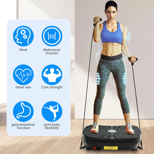 Vibration Plate Exercise Machine Whole Body Workout Power Vibration Shake Platform/Fitness Lazy Slimming Resistance Bands