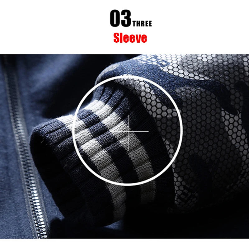 Men's Jacket Camouflage Thicken Winter Jackets for Men Fleece/Long Sleeve Coat Man Casual Hoodies Streetwear Men's Coats