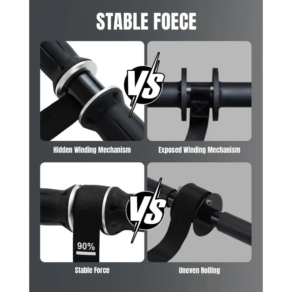 Forearm Strengthener & Exerciser Wrist Roller with Silicone Grip/Heavy-Duty Strap for Grip Strength and Muscle Recovery