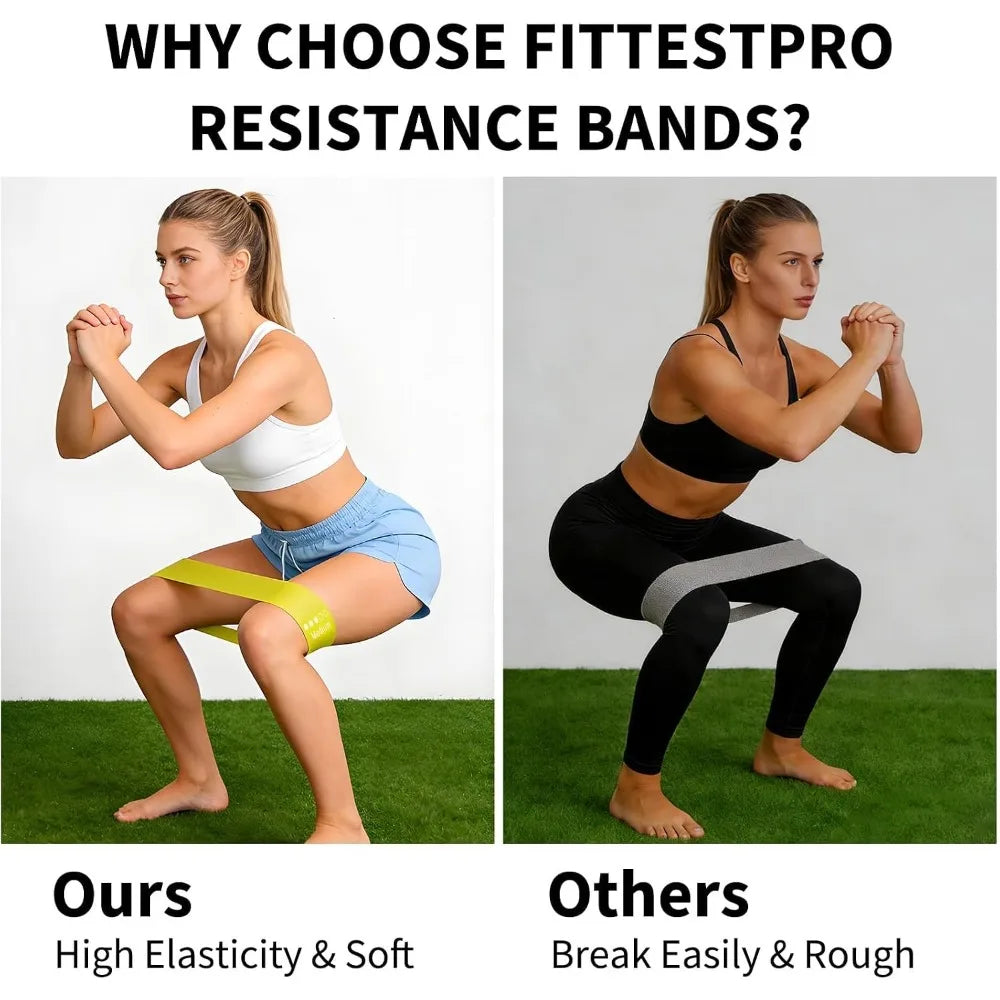 20 Count TPE Resistance Bands Fitness Set Elastic Exercise Loops/for Strength Workout Muscle Stretching  Yoga Gym Equipment