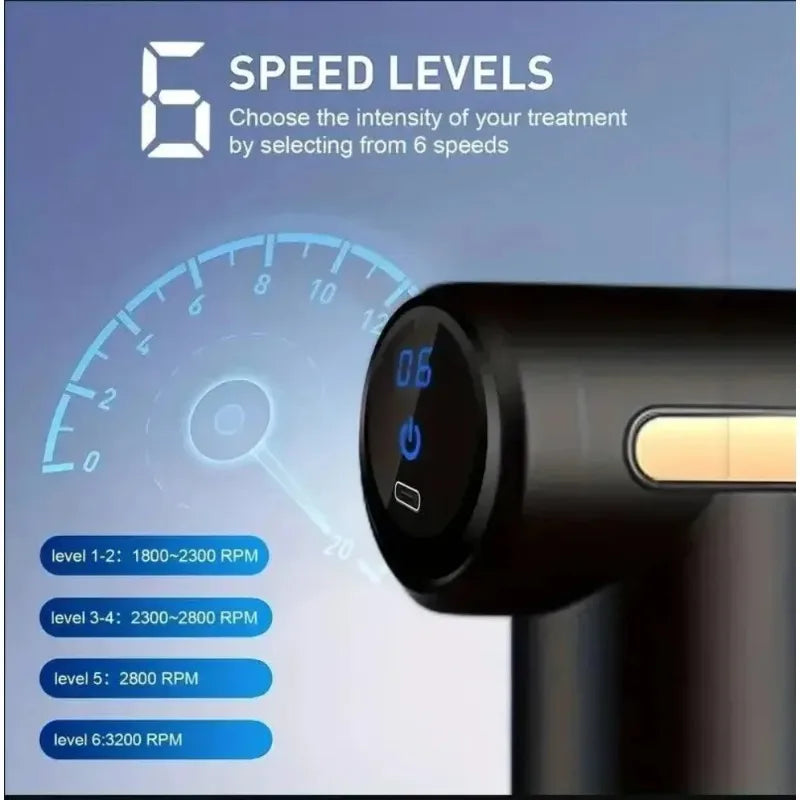 Percussion Mini Massage Gun Portable Handheld Massager/for Back Neck Shoulder Leg Muscle Pain Relief Daily Relaxation