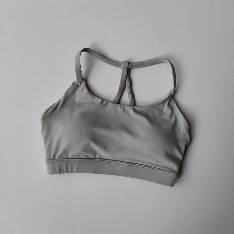 Women's Sexy Back Sports Bra Top Push-Up Yoga Underwear Fitness Crop Top/Workout Yoga Top Soft Beauty Back Bras Gym Underwear