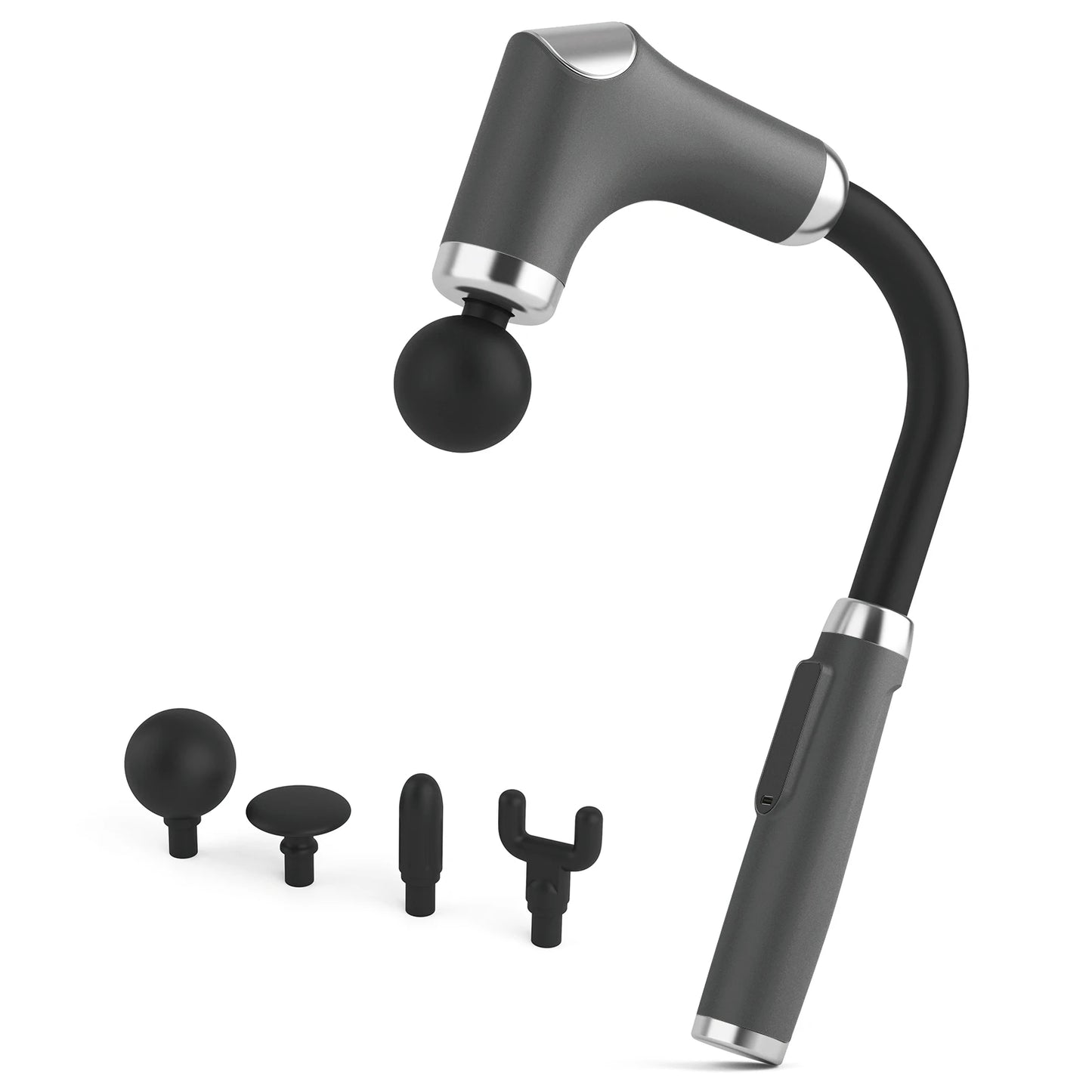 New 8-in-1 Long-Handle Massage Gun. Relieves Back and Full-Body Muscle Tension/6 Speeds & 3 Massage Modes for Deep Tissue