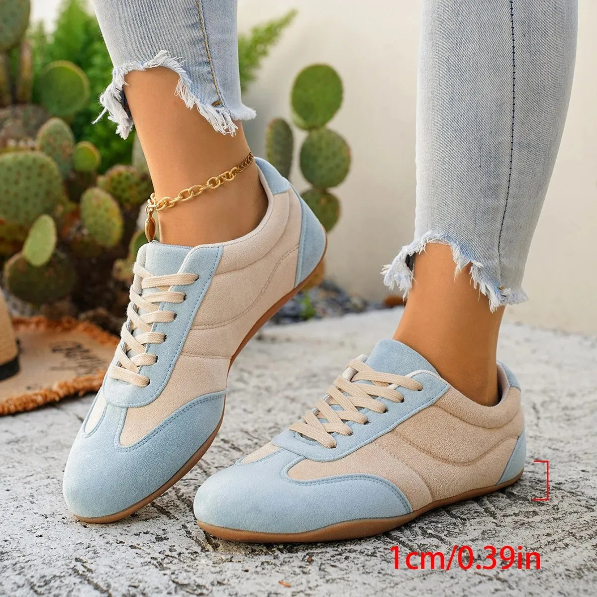 Women's Casual Flat-Soled Non-Slip Wear-Resistant Sport Spring/Autumn Round-Toe Soft And Comfortable Women Single Shoes