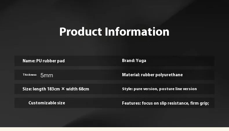 ‌Natural Rubber & PU Professional Yoga Mat Anti-Slip/Sweat-Absorbing Silent Shockproof Fitness Mat for Home ‌