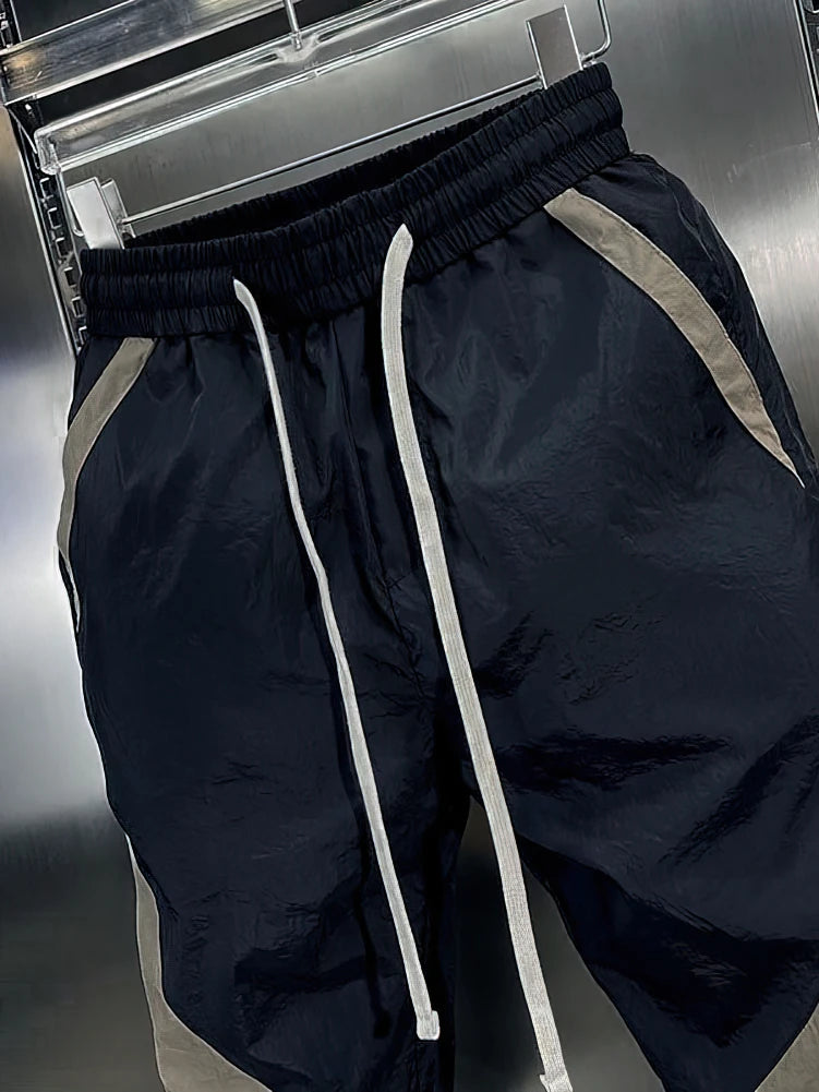 Patchwork Beige White Sweatpants Men Baggy Jogging Pants/Spring Summer Casual Sport Harem Ankle-Length Trousers