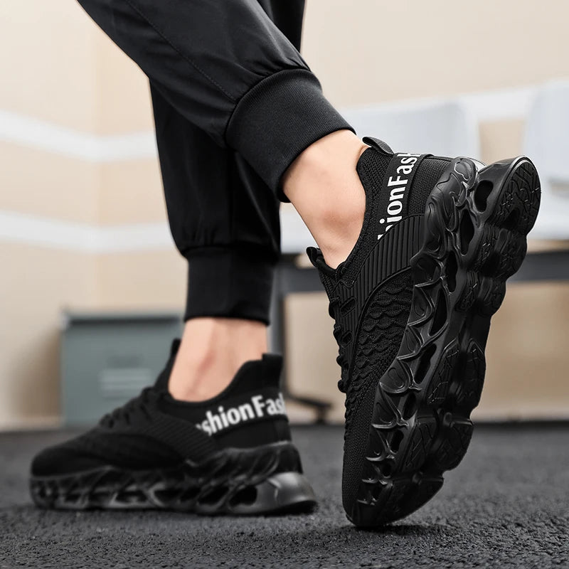 YRZL Men's Breathable Mesh Lightweight Running Shoes Soft Sole/Non Slip Comfortable Sports Shoes for Men Outdoor Walking Casual