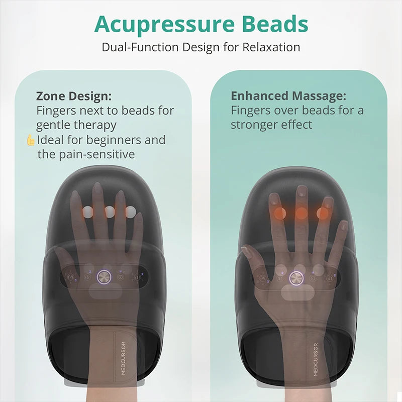 Wireless Electric Hand Massager Air Compression Hot Compress/Palm Acupoint Massager Finger Arthritis Numbness Muscle Relaxation