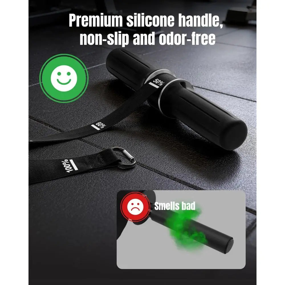 Forearm Strengthener & Exerciser Wrist Roller with Silicone Grip/Heavy-Duty Strap for Grip Strength and Muscle Recovery