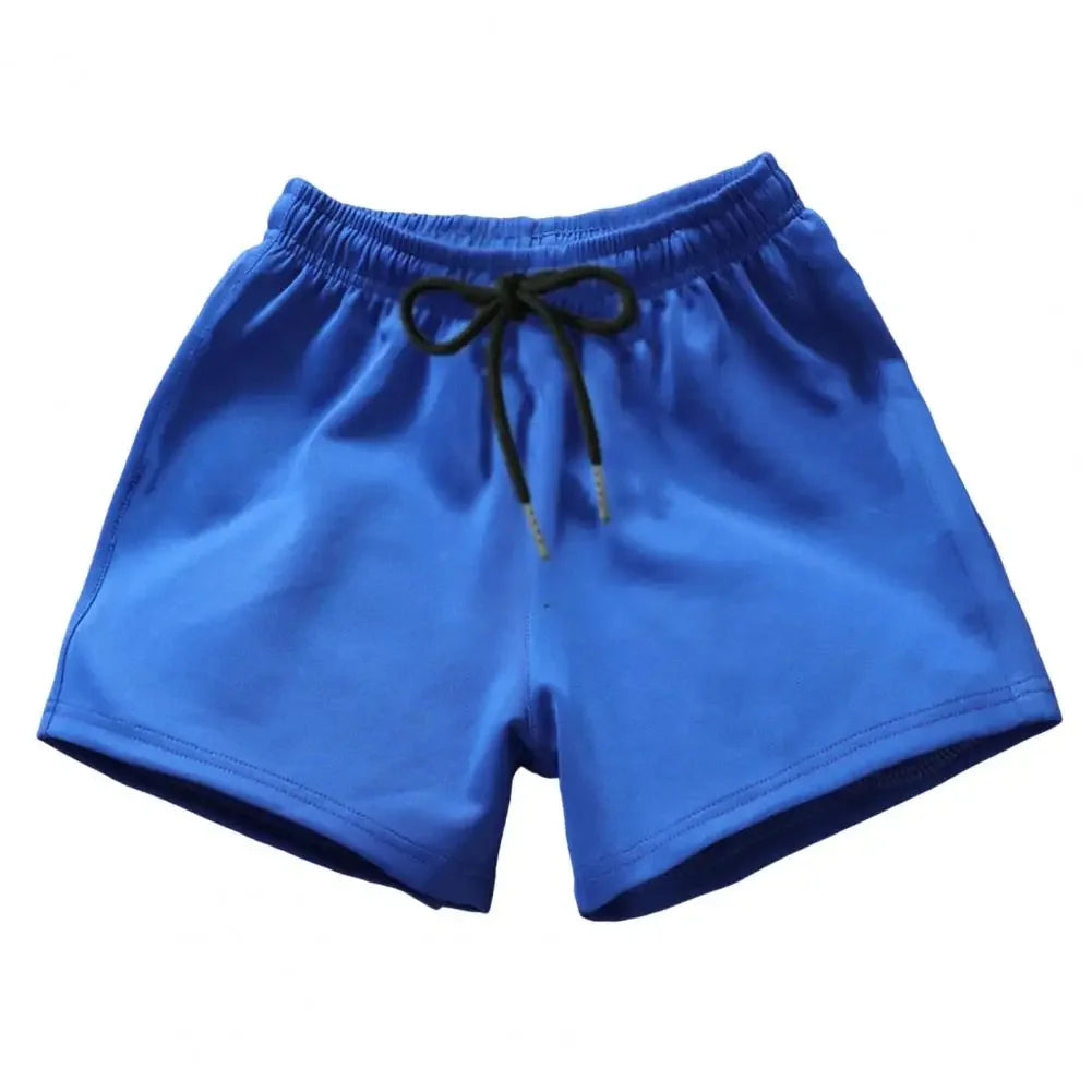 Men's Sports Shorts Elastic Waist Drawstring Gym Short Pants/Solid Drawstring Waist Outdoor Shorts Running Shorts