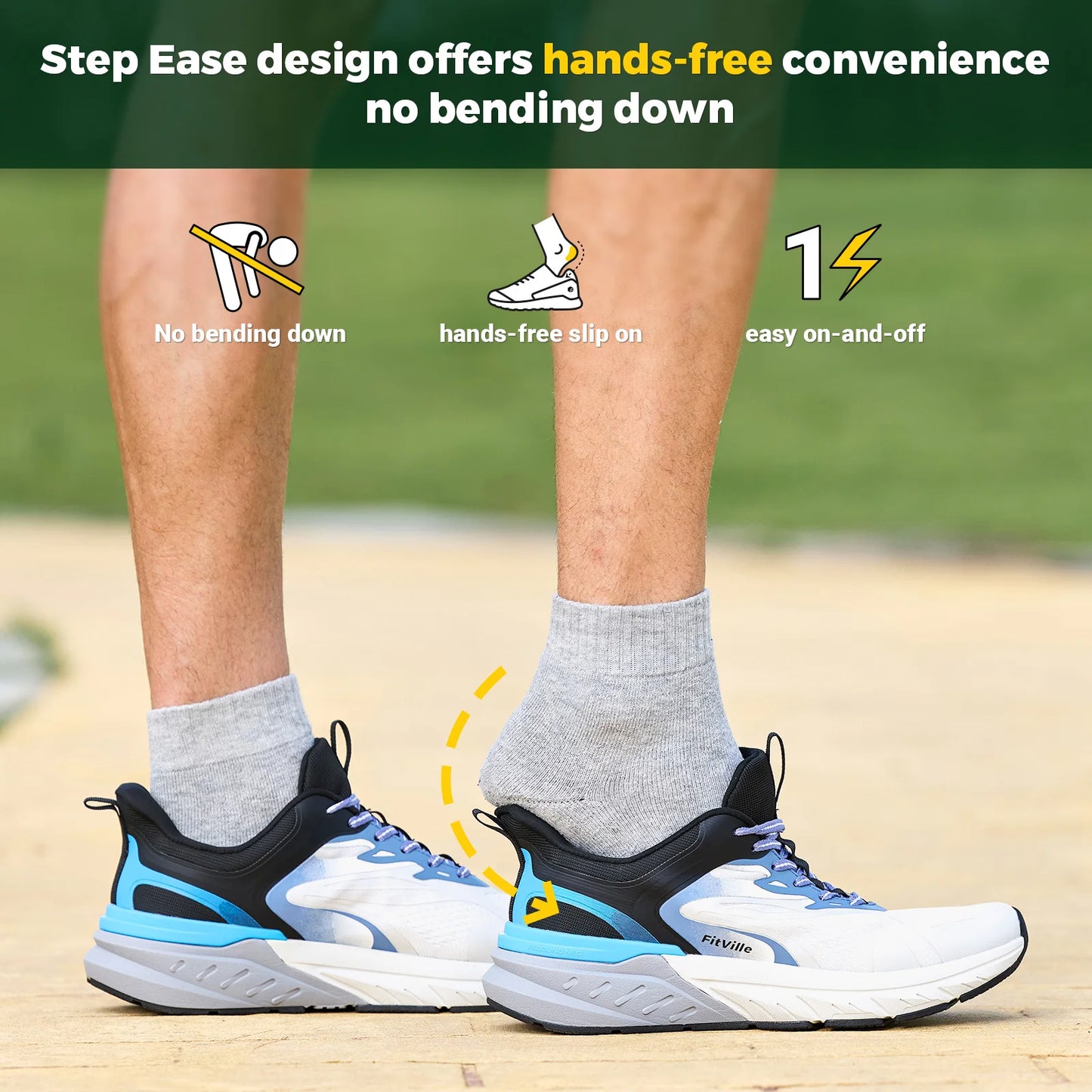 FitVille Comfortable Extra Wide Walking Shoes for Men/Lightweight Men[s Walking Shoes Wide Width Non Slip Cushioned