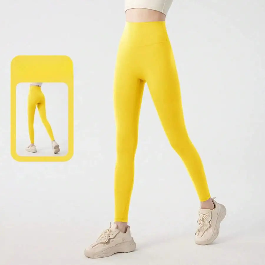 Women High Waist Peach Butt Lifting Scrunch Yoga Leggings/Compression Running Gym Tights Quick Dry Elastic Sports Pants