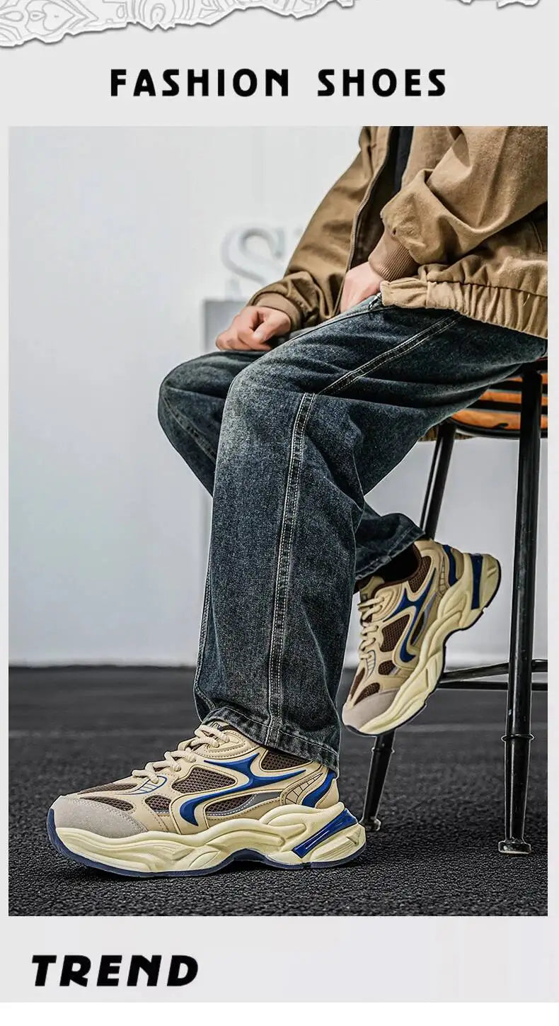 New Style Heightening Casual Thick Bottom Anti-Slip Wear-Resistant/Lightweight Men's Sport Shoes Comfortable Spring