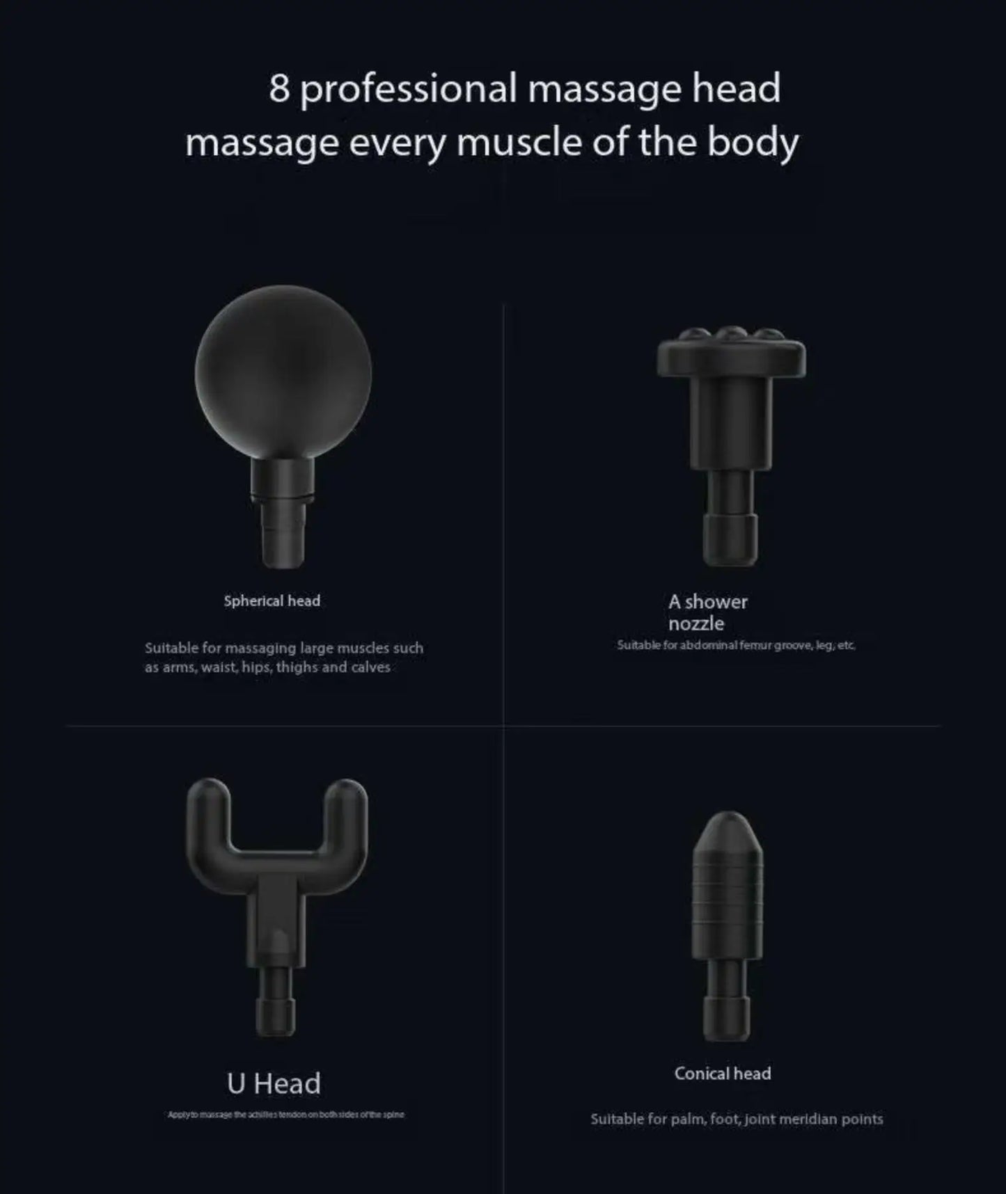 Lenovo N2 N3 Muscle Relaxation Massager Genuine Brand Fascia Gun/6-8Massage Head Relieve Muscle Tension and Soreness Portable