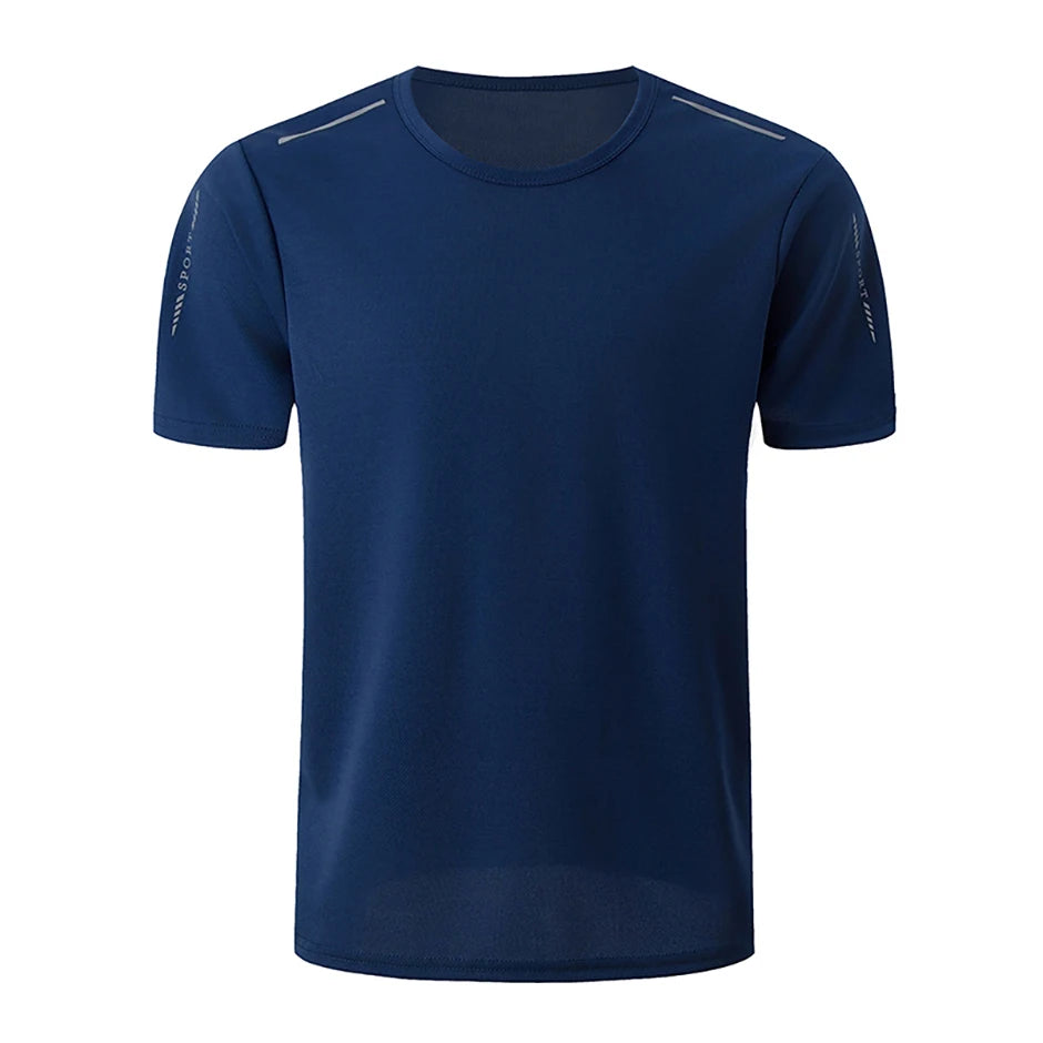 4/1 Pcs Men's Summer Multicolor Quick-drying Sports Short Sleeve/Loose Breathable Fitness Running Badminton T Reflective Strip