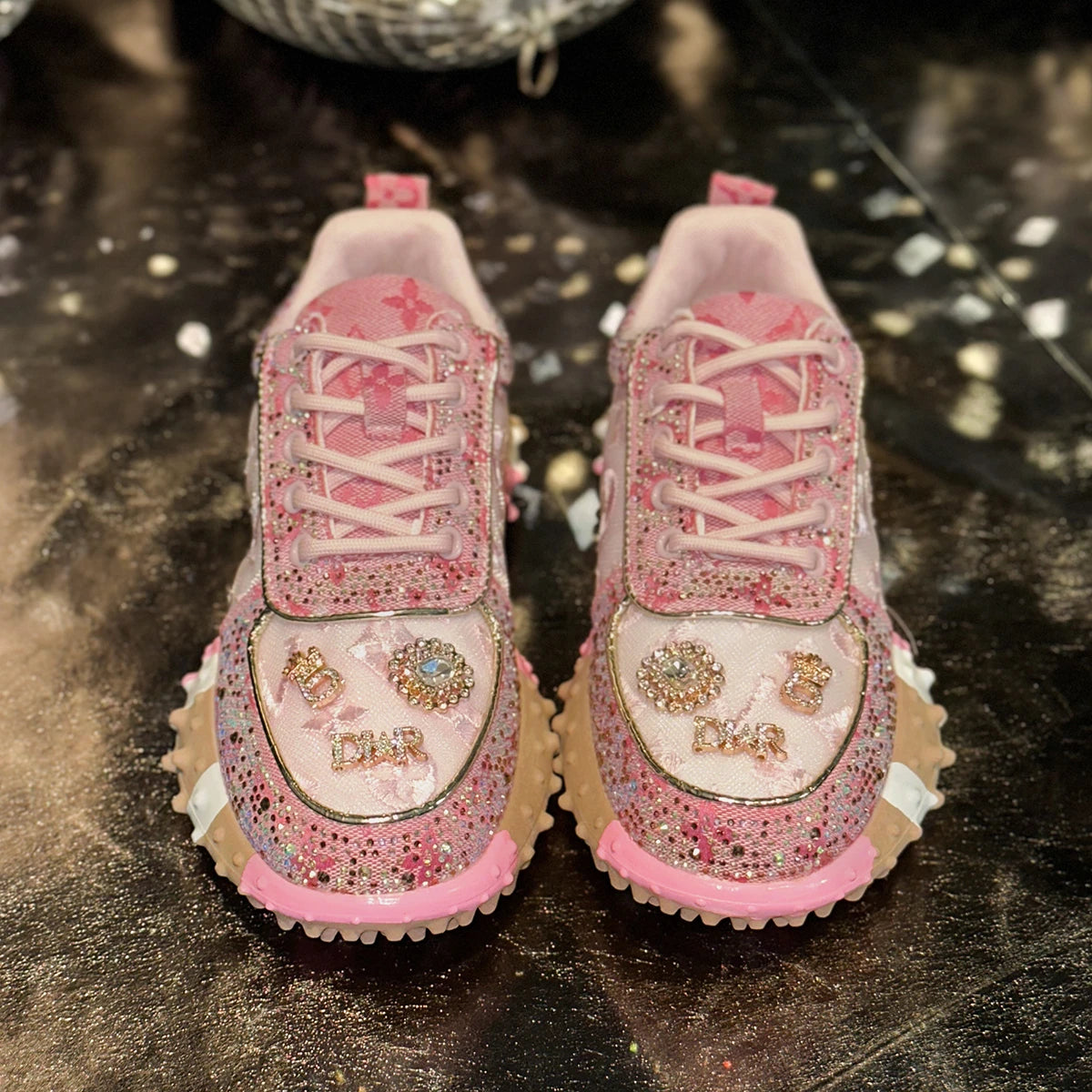 Women's Casual Sneakers Fashion Luxury Rhinestone Ladies Shoes/New Outdoor Platform Female Sports Shoes