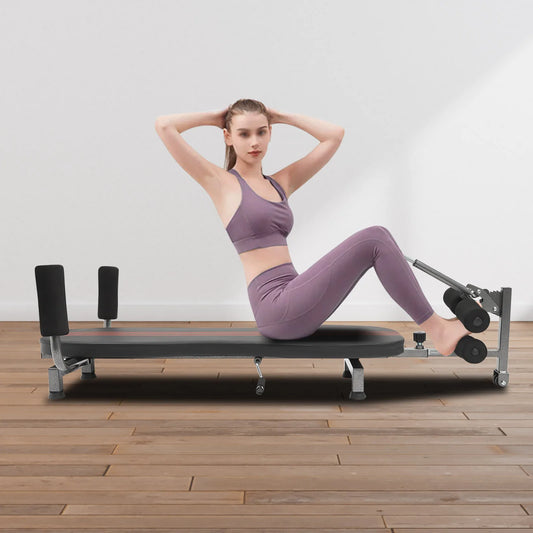 Table, Back Stretch Decompression Bench for Lumbar Spine Relief/Adjustable Length and Hand-Crank Stretching Supports Up