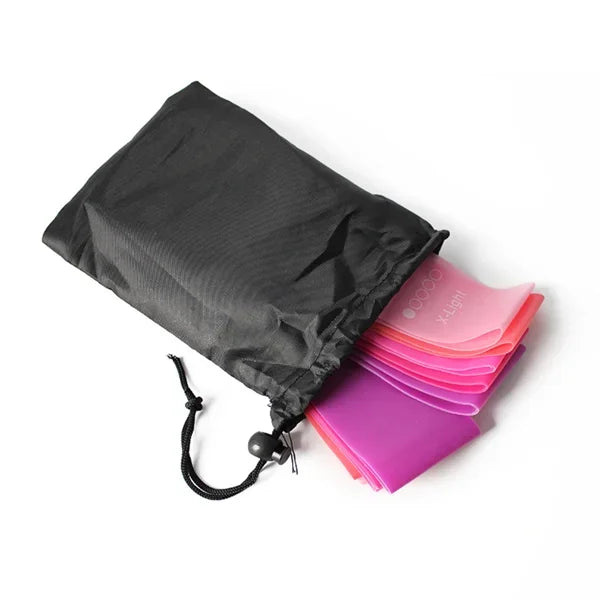 Set of 5 Resistance Exercise Loop Bands/Fitness Yoga Resistance Band TPE Pink