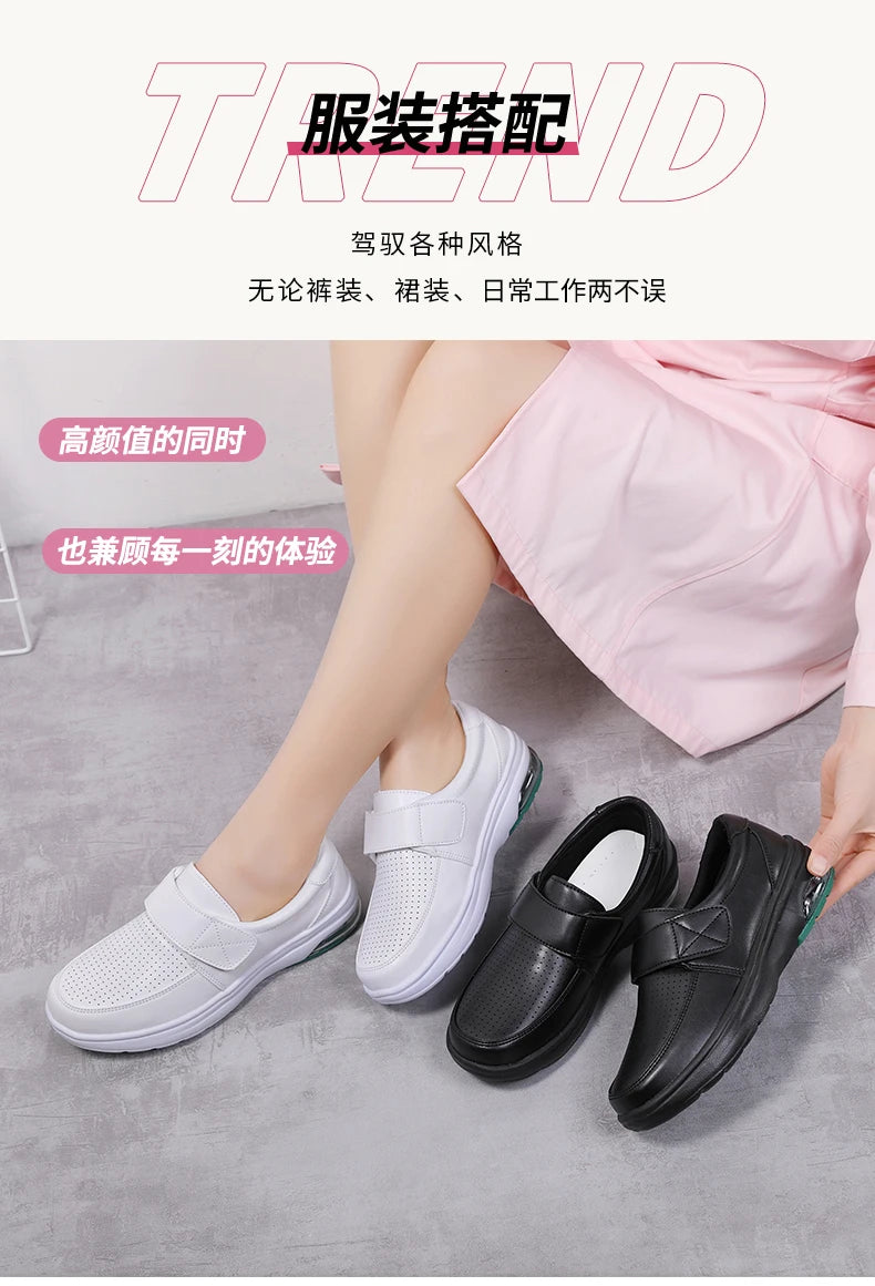 Sneakers Woman Nurse Clogs Shoes - Nursing Women Summer Shoes/Female Health Work Flat Walking Soft Non Slip Nurse Shoe