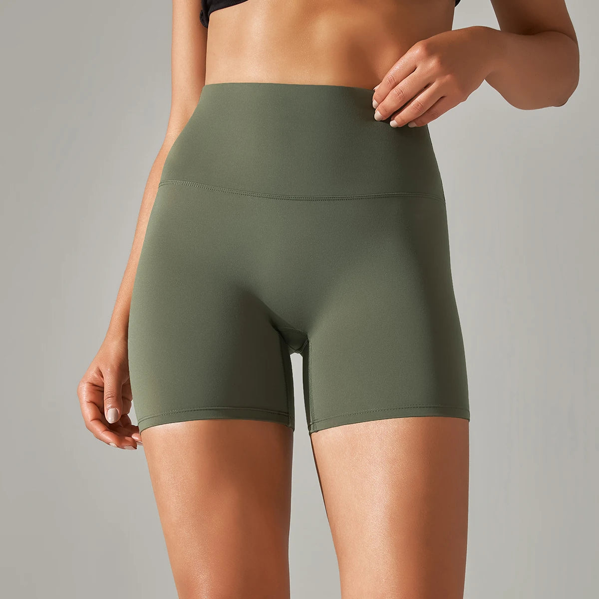 Women High Waist Breathable Yoga Fitness Shorts Stretch Sports Leggings/Running Cycling Summer Daily Workout Gym Athletic Shorts