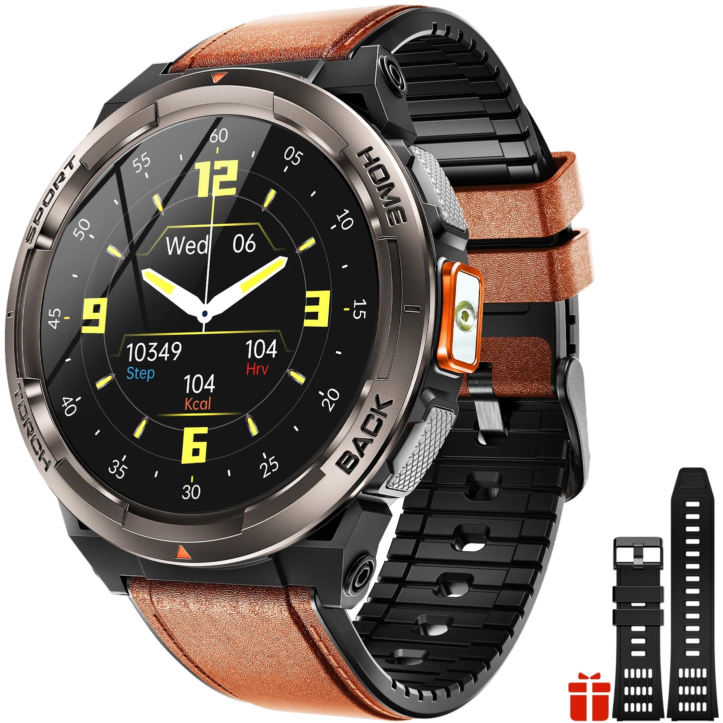 EIGIIS 1.45 Inch Smart Watch KE5 3ATM Waterproof Original Design/Sports Watch With Compass And Altitude Barometer LED Flashlight