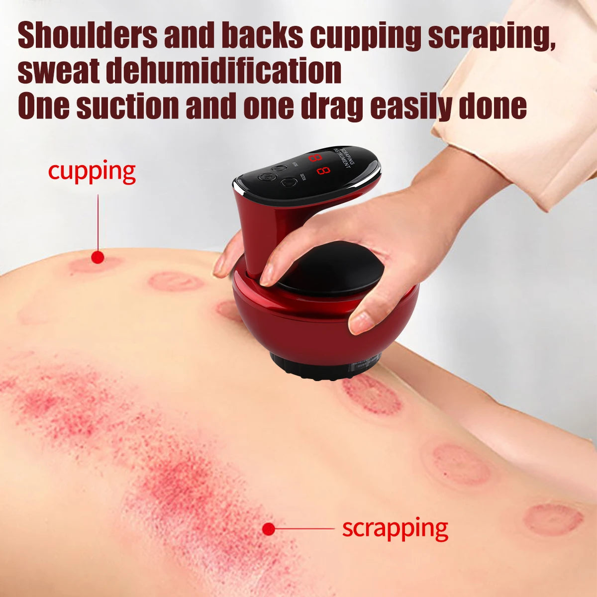 Electric Vacuum Cans massager for Cupping Scraping/EMS Body massage Suction Cup Heating Fat Burner Slimming