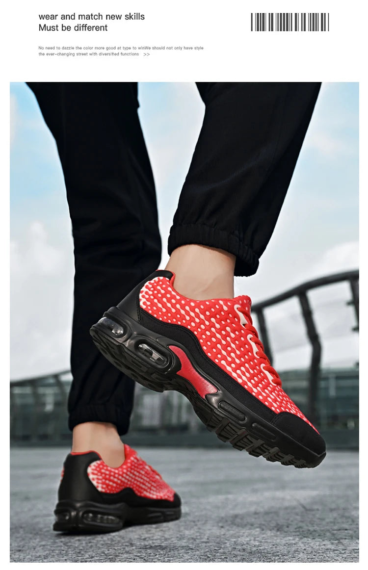 Men's Cushioning Running Shoes EVA Midsole for Shock Absorption/Lightweight & Breathable Mesh Sports Sneakers Gym and Walking