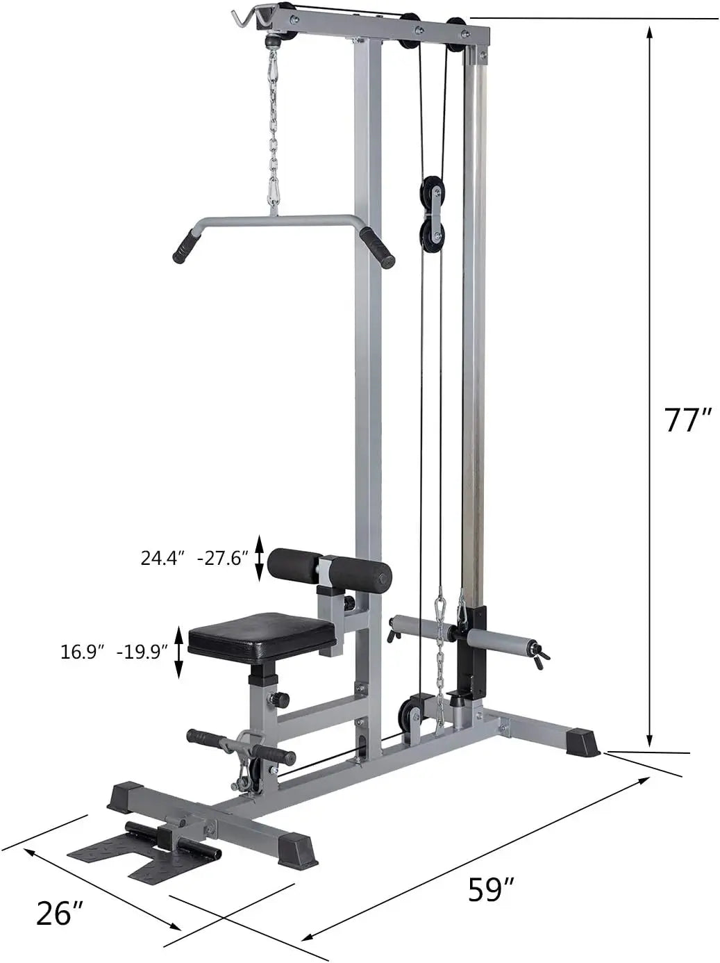 Lat Pull Down Machine Low Row Cable Fitness Exercise/Body Workout Strength Training Bar Machine Fitness Equipment