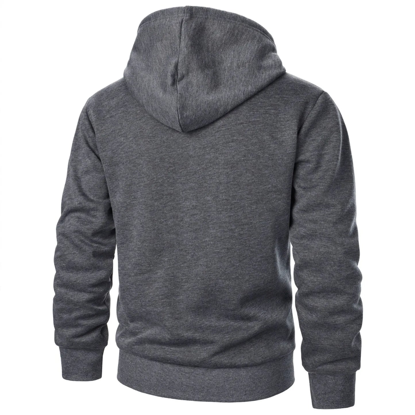 Warm Thicken Fleece Lined Men's Zipper Hoodie Jackets/Wool Outerwear Coats Loose Casual Front Open Sweatshirt