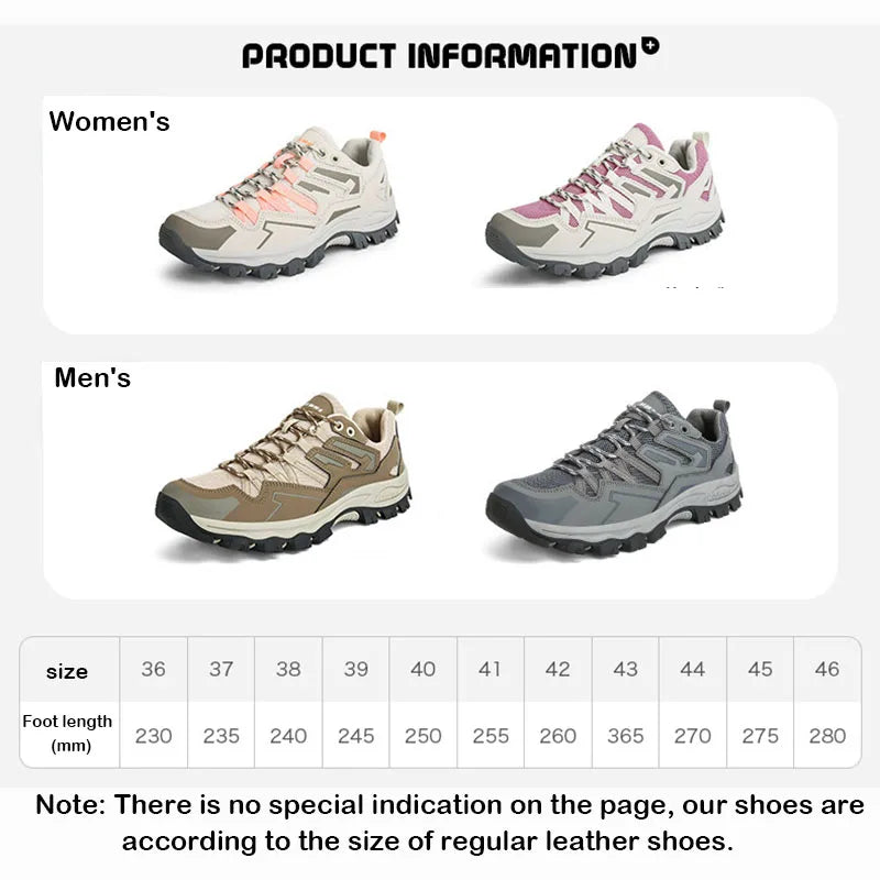 Winter Autumn Oversized Hiking Shoes Women Mesh Breathable/Mountain Climbing Shoes Women Outdoor Sports shoes