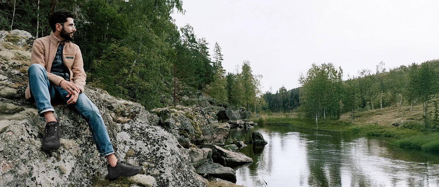 Fittington Wide Shoes For Man  Breathable Mesh Upper Sneakers/Non-Slip Trekking Hiking Walking Shoes With High Arch Support