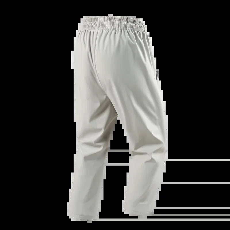 Men's casual pants elastic and form fitting elastic waist jogging/classic men's pants in blue black and grey
