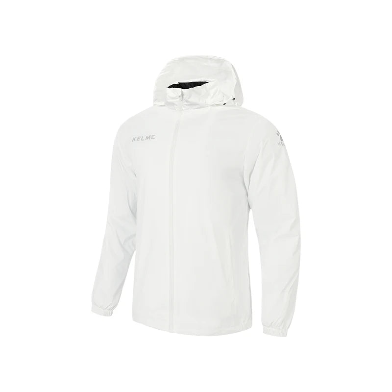 KELME Men's Windbreaker Running Jacket Hooded Windproof Coat/Training Waterproof Jacket Quick Dry