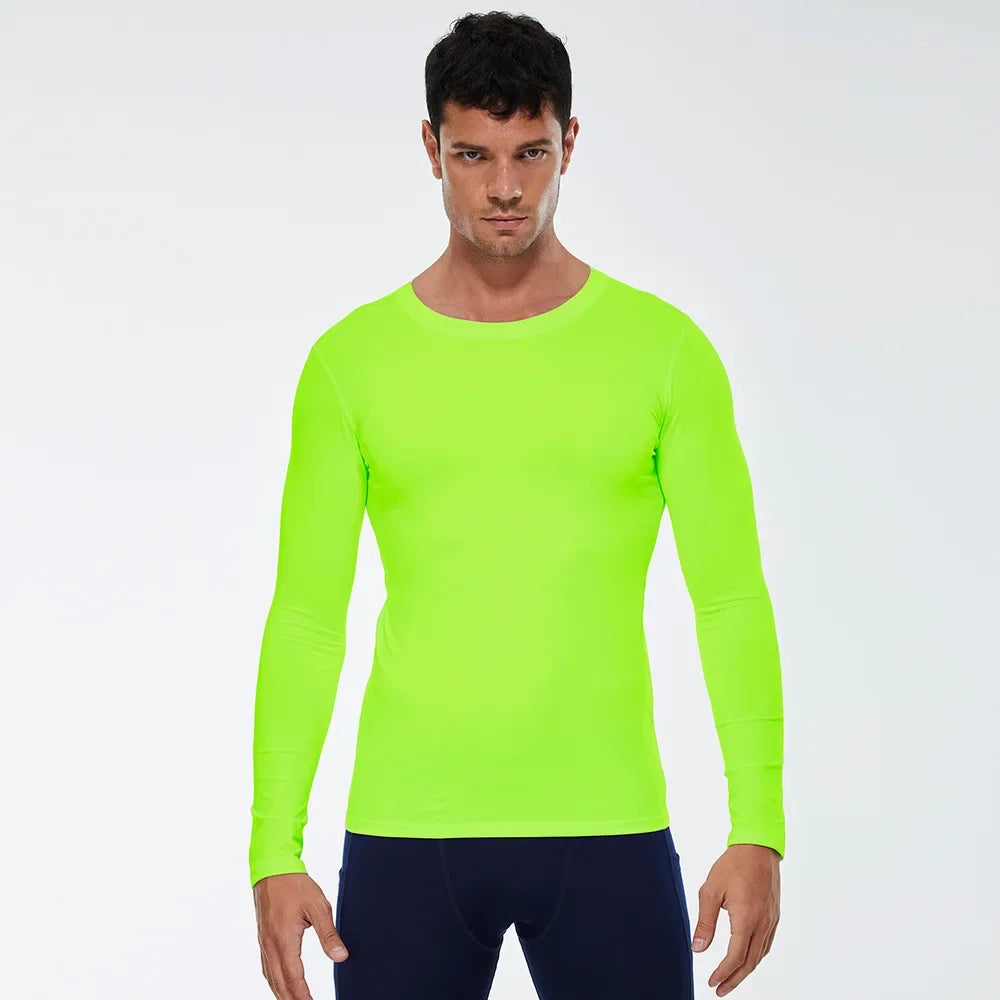 Men Compression Running T-Shirt Fitness Tight Long Sleeve Sport T-shirt/Training Jogging Shirts Gym Sportswear Quick Dry Clothes