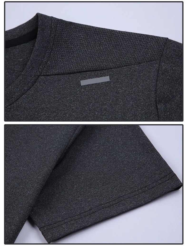 Men's Summer Loose Breathable Short Sleeve Outdoor Cycling/Quick Dry Top Running Tracksuits Fitness T-shirts Muscle Tights