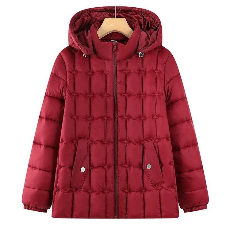 Winter Down Cotton Jacket Thick Warm Parkas Women Hooded Puffer Coat/Loose Casual Overcoat Cotton-padded Jacket Female Outerwear